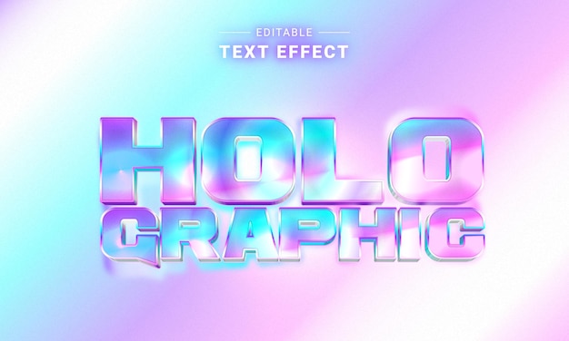 Вектор Редактируемый 3d модный светящийся текстовый эффект