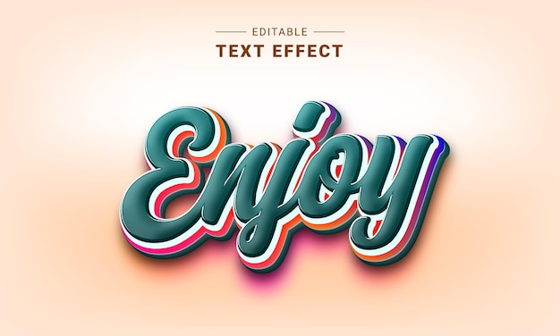 Vector editable 3d trendy lettering text effect