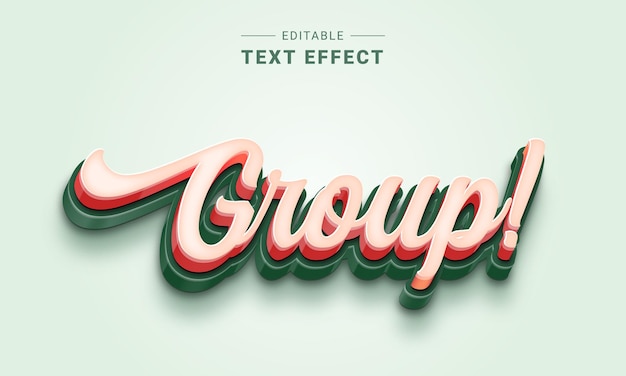 Editable 3D Trendy Lettering Text Effect