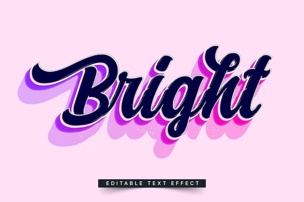 Vector editable 3d trendy lettering text effect