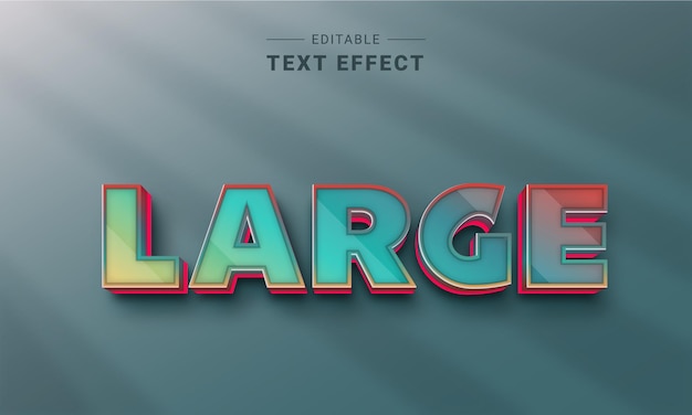 Vector editable 3d trendy text effect