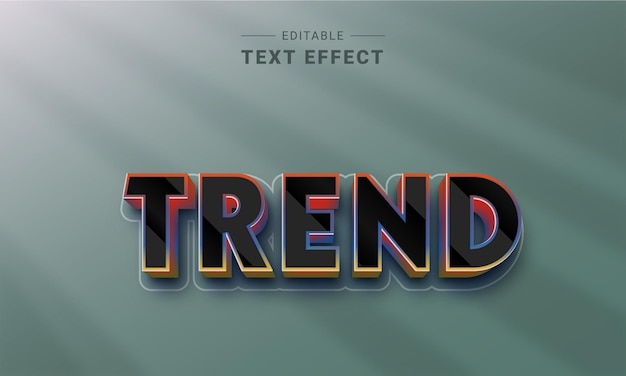 Vector editable 3d trendy text effect