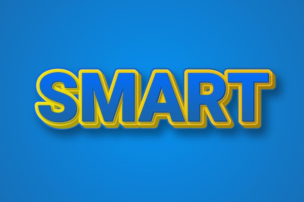 Vector editable 3d word smart text effect