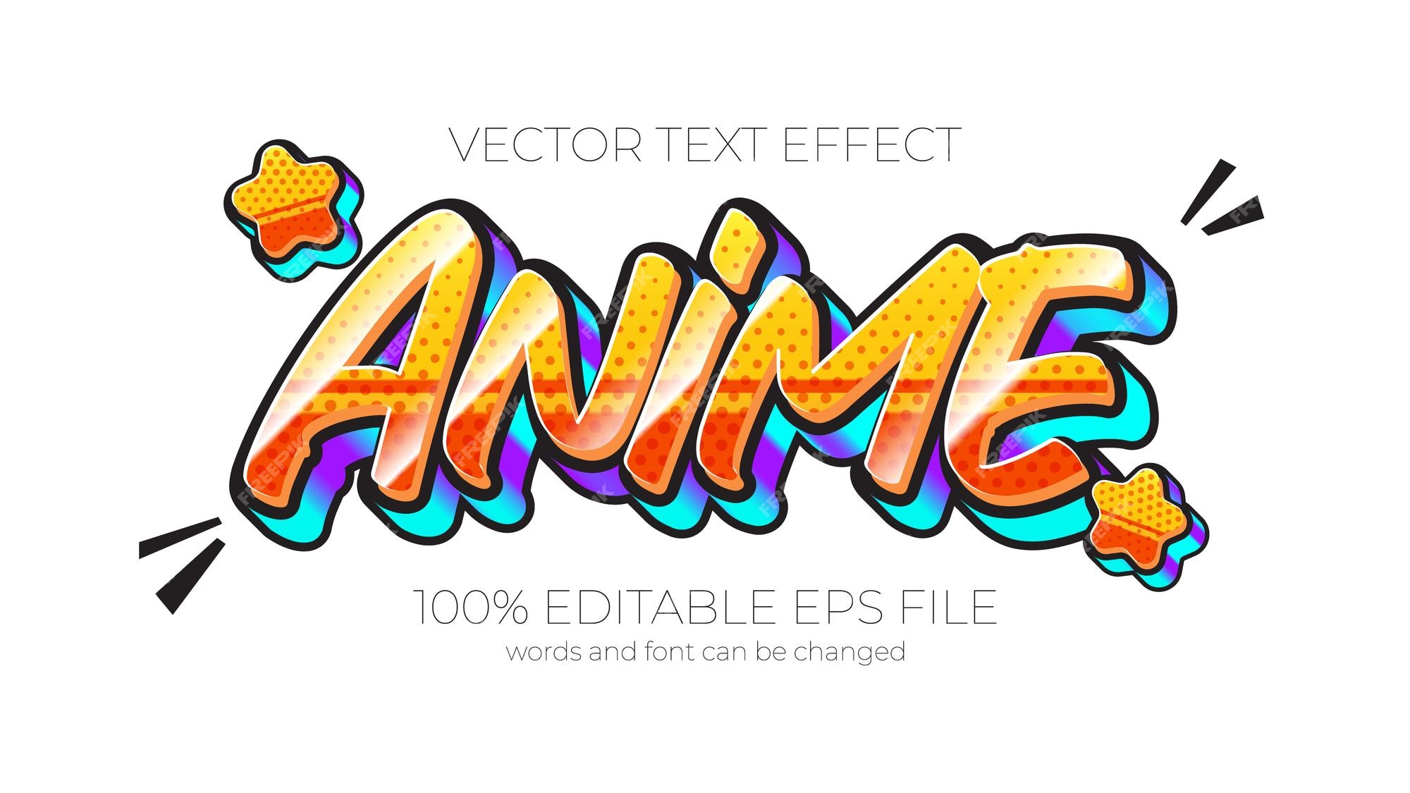 premium-vector-editable-anime-text-effect-style-eps-editable-text-effect