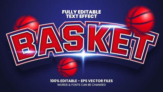 Editable Basket Ball Text Effect Template