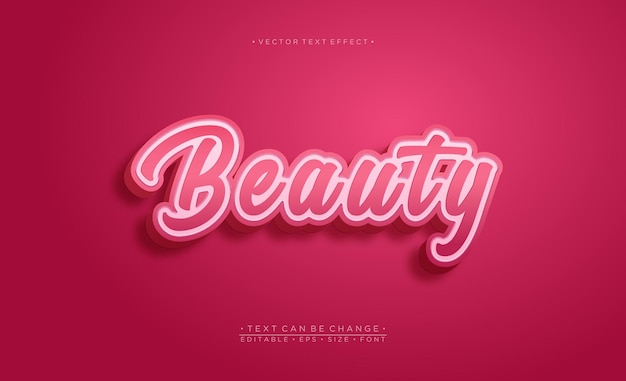 Editable beauty text effects