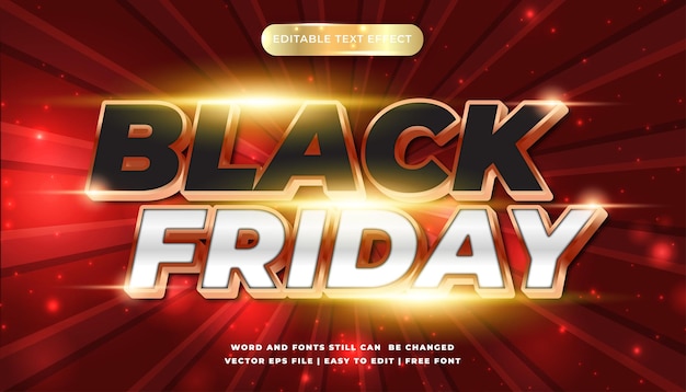 Editable black friday text effect