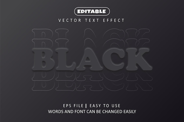 Editable Black text