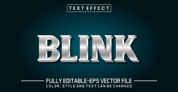 Vector editable blink text effect