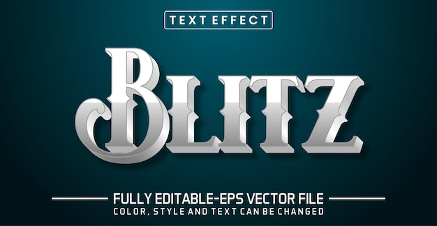 Vector editable blitz text effect