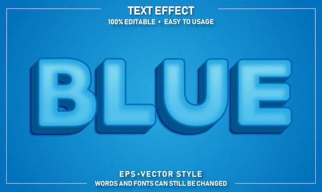 Editable Blue Text Effect 