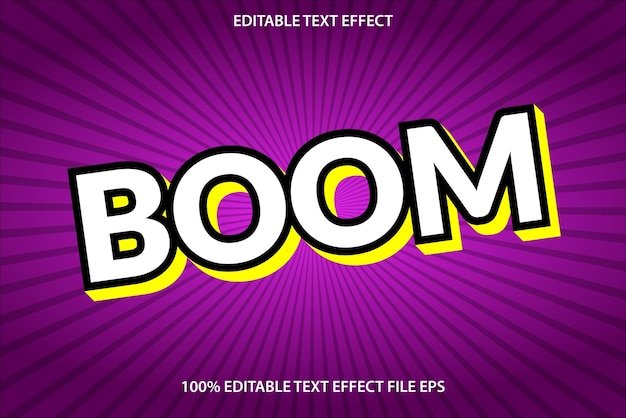 editable boom text effect word and font can be changed