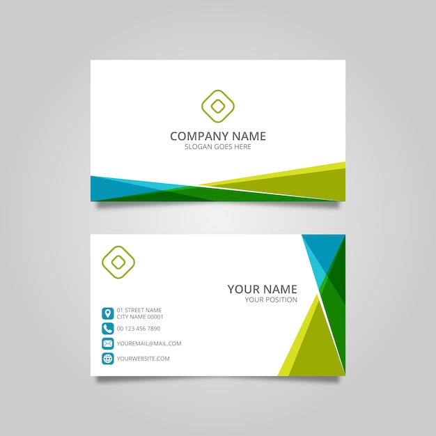 Editable business card with abstract shapes