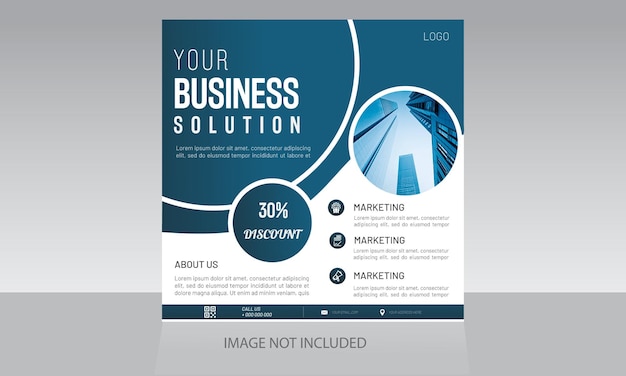 Editable Business square banner Suitable for social media post and web internet ads template design