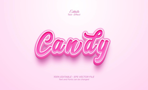 Editable candy text effects and 3d font styles.