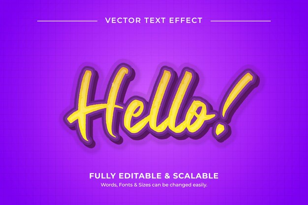 Vector editable cartoon 3d comic text effect font style