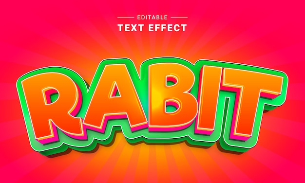 Editable cartoon text effect for illustrator