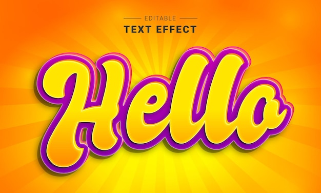 Editable cartoon text effect for illustrator