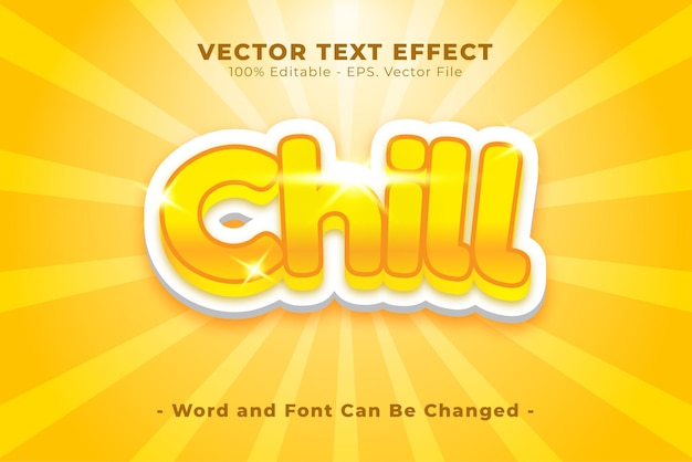 Editable chill yellow text effect