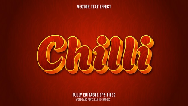 Editable Chilli text effect
