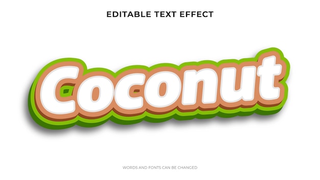 Editable coconut text logo template