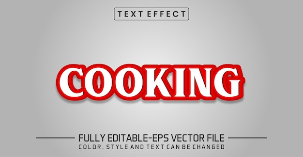 Editable Cooking text effect