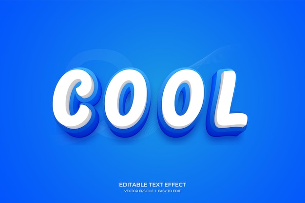 Editable cool 3d text effect with editable background