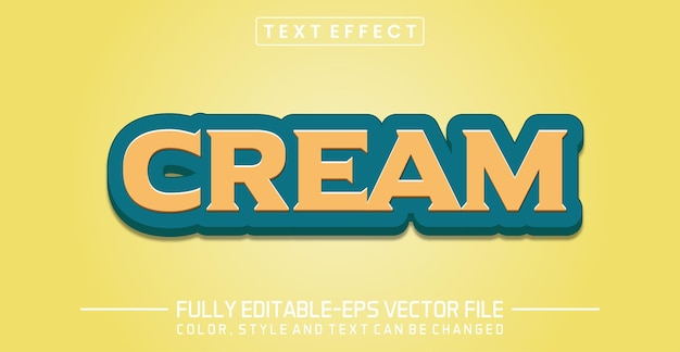 Editable Cream text effect