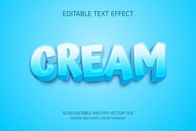 Editable Cream Text Effect