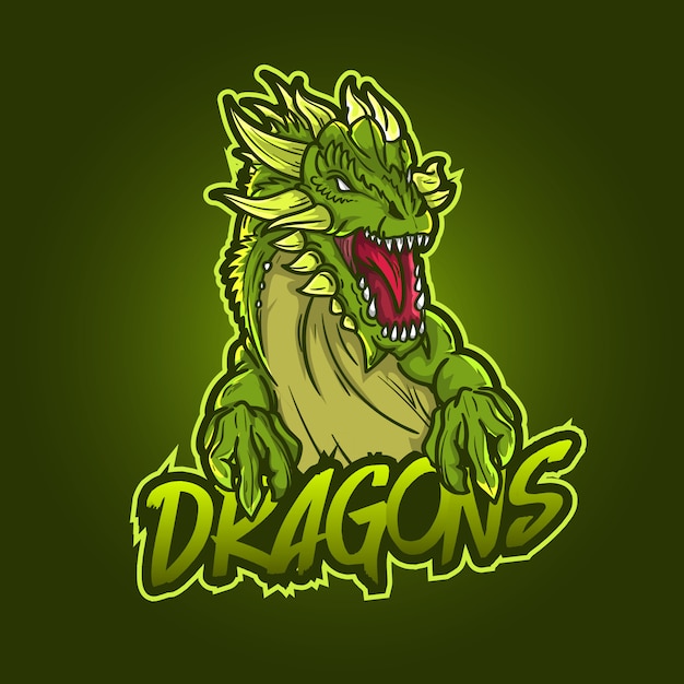 Vector editable and customizable sports mascot logo design, esports logo dragons gaming