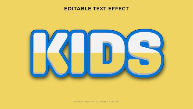 Editable cute text effect