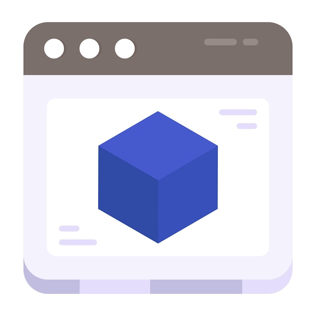 Vector editable design icon of 3d cube