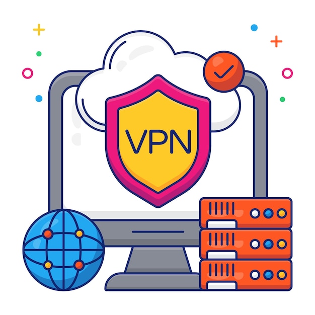 Vettore icona di design modificabile di cloud vpn