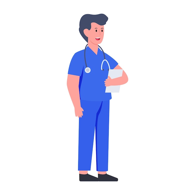 an editable design icon of doctor