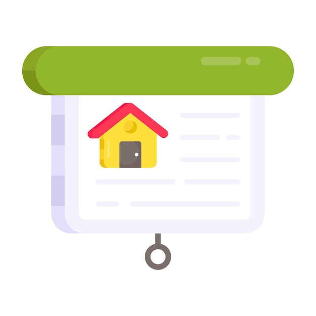 Editable design icon of home presentation