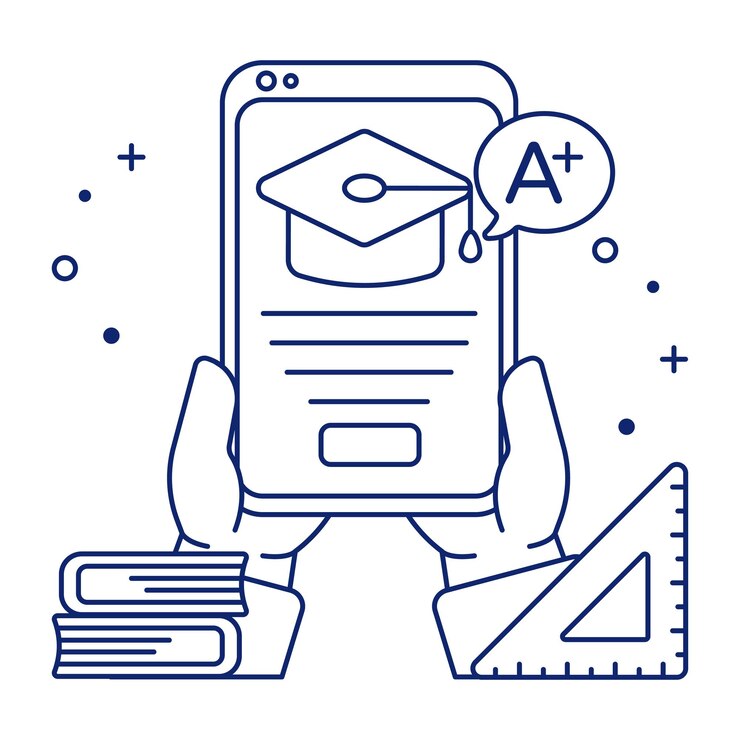 Vector editable design icon of mobile exam result