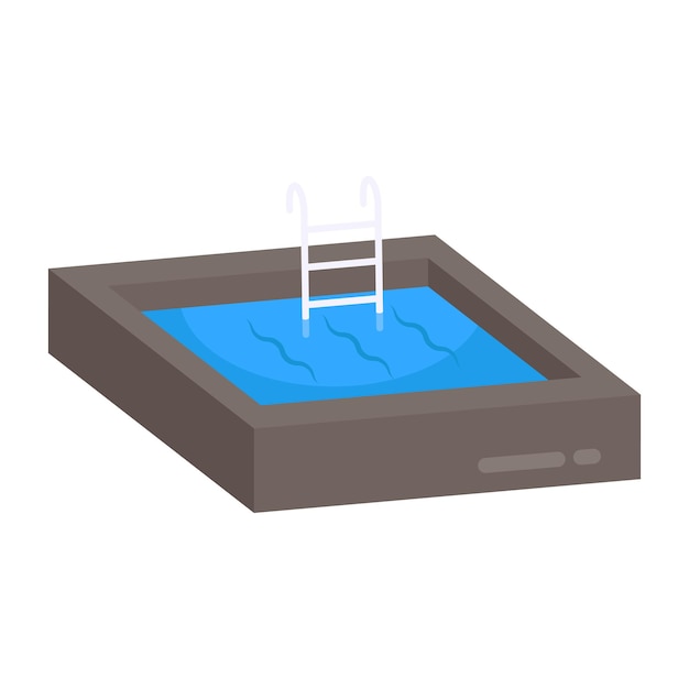 Vector editable design icon of swimming pool