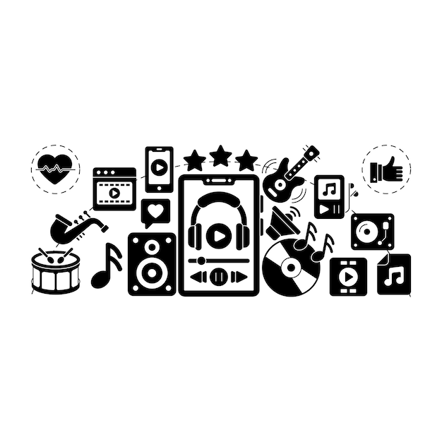 Vector an editable design illustration of music