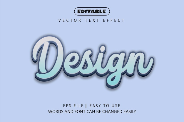 Editable Design Text style effect