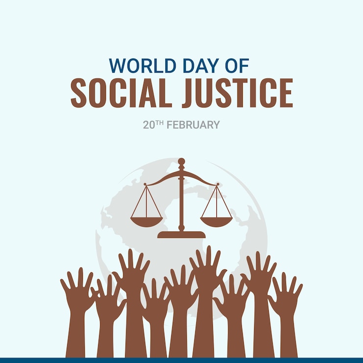 Vector editable design of world social justice day to promote social justice