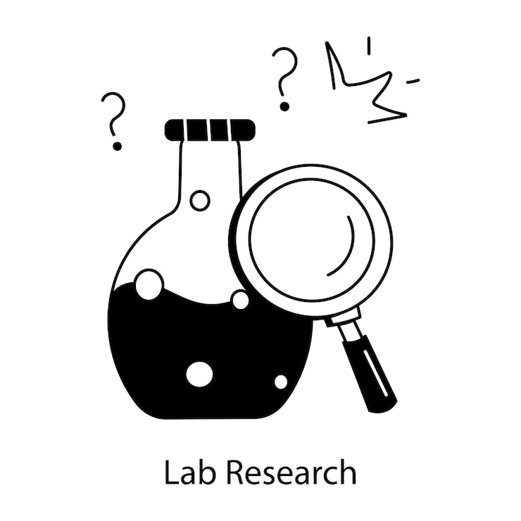 Vector editable doodle icon of lab research