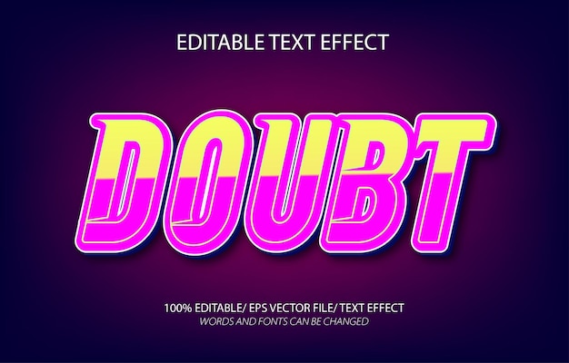 Эффект редактируемого текста Doubt