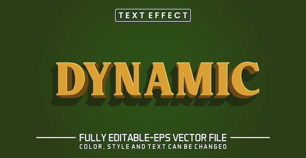 Editable dynamic text effect