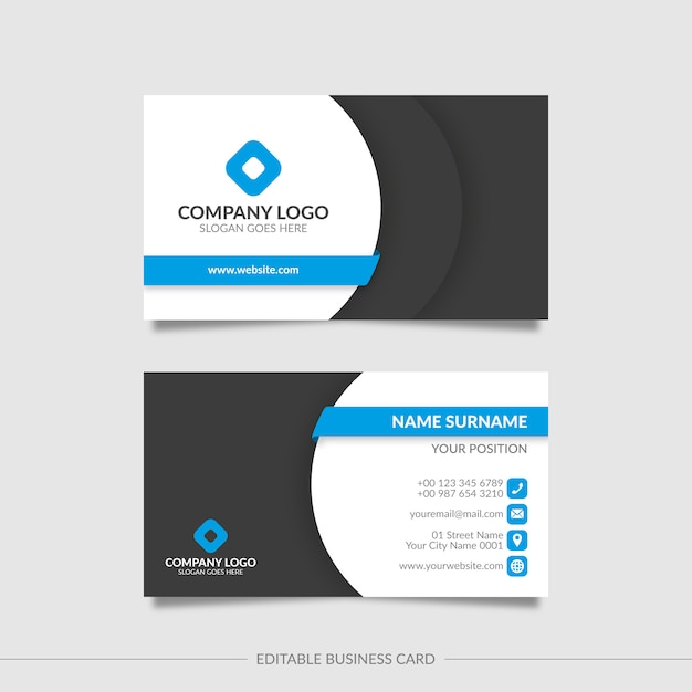 editable elegant business card