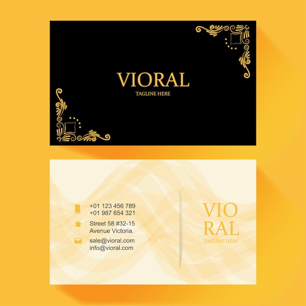 Vector editable elegant corporate business card template