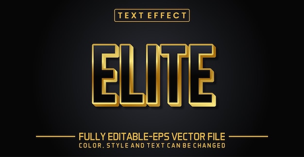 Vector editable elite text effect