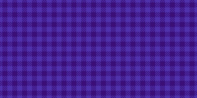 Editable fabric background textile kilt seamless check tartan Colorful vector texture pattern plaid in indigo and violet colors