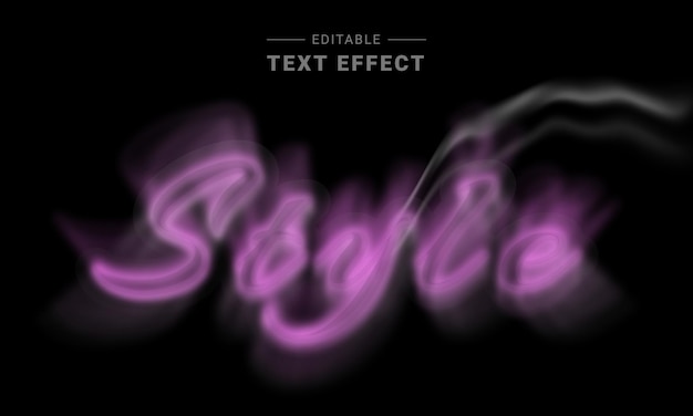 Vector editable fire text effect