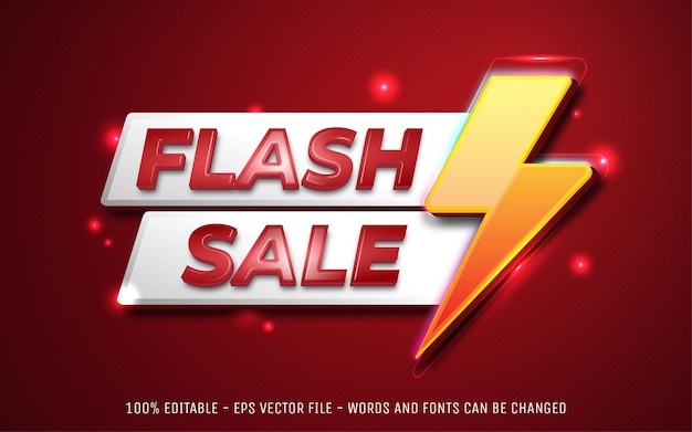 Editable Flash sale modern 3D banner promotional template