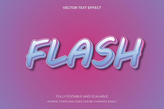 Editable Flash text effect text style